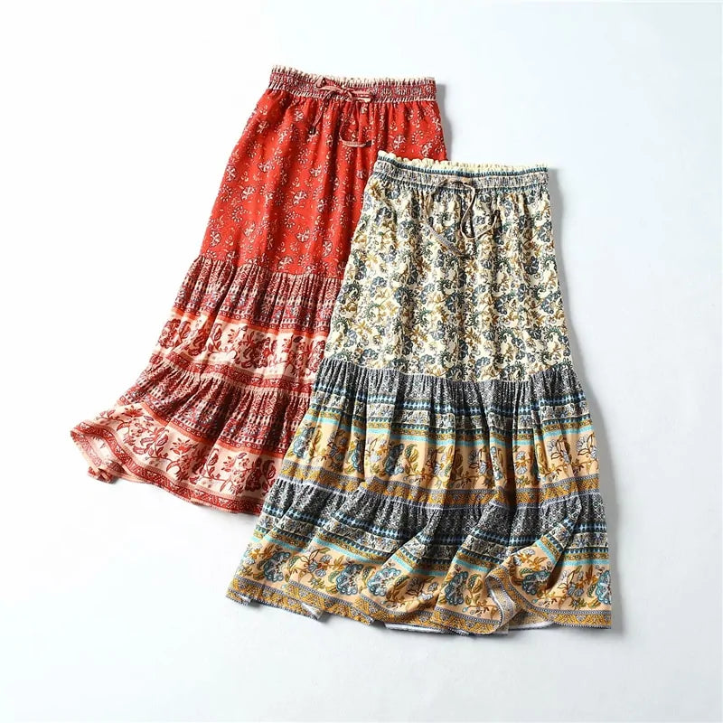 Printed Bohemian Skirt